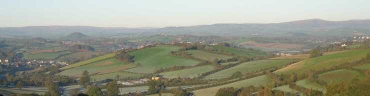 View of Devon countryside